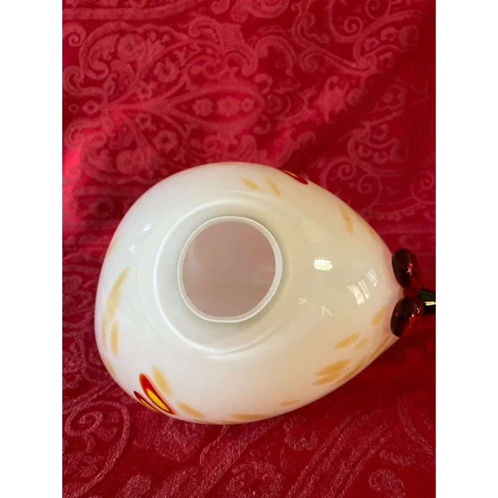 Murano style art glass chicken luminary